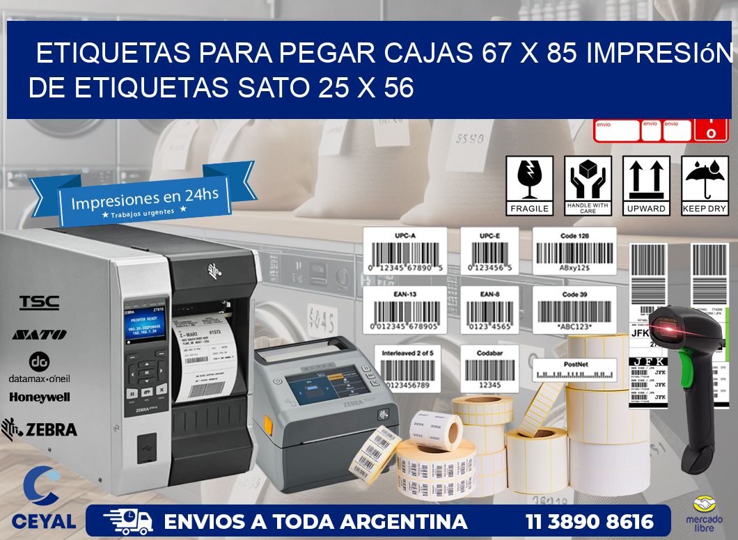 etiquetas para pegar cajas 67 x 85 impresión de etiquetas sato 25 x 56