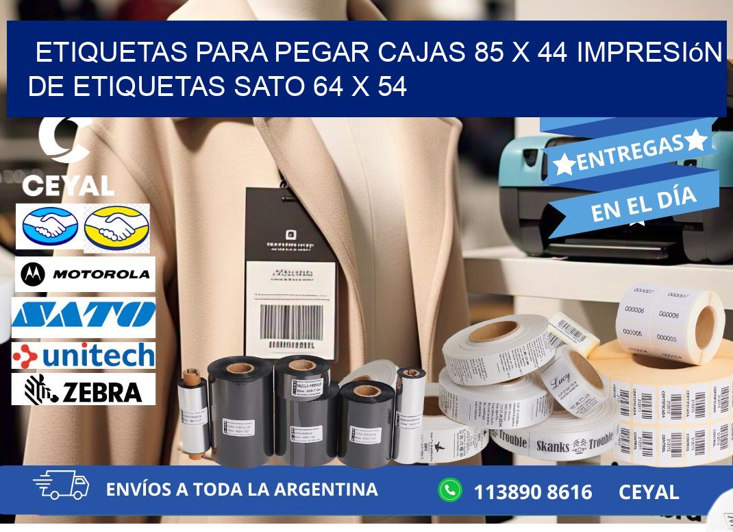 etiquetas para pegar cajas 85 x 44 impresión de etiquetas sato 64 x 54