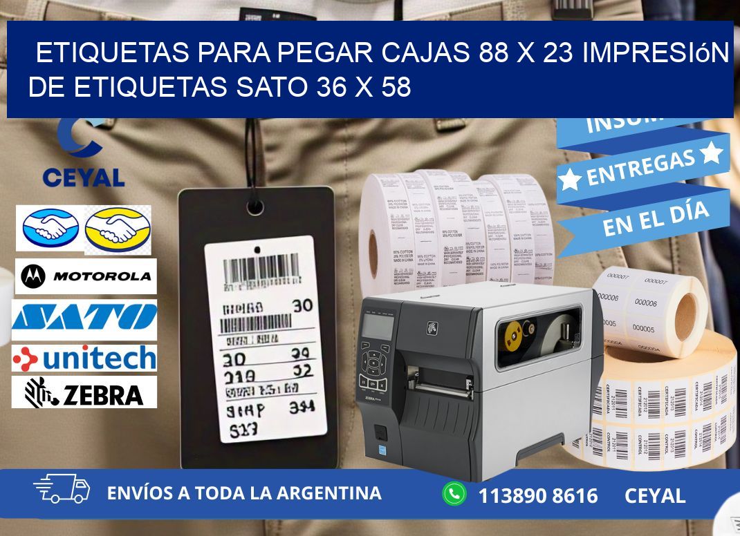 etiquetas para pegar cajas 88 x 23 impresión de etiquetas sato 36 x 58