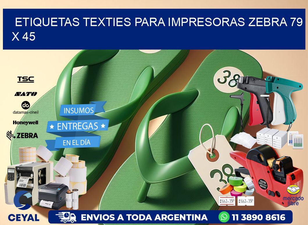 etiquetas texties para impresoras zebra 79 x 45