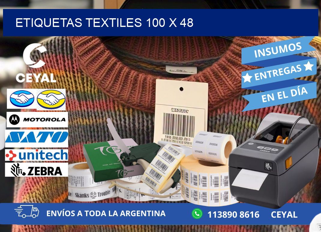 etiquetas textiles 100 x 48