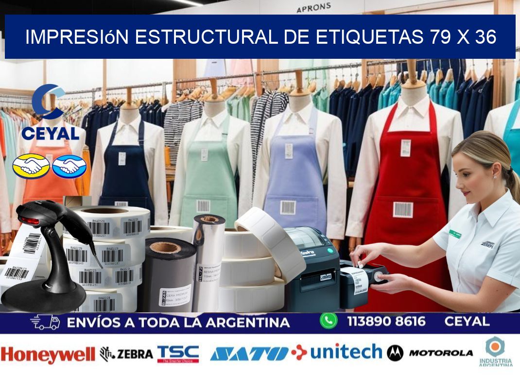 impresión estructural de etiquetas 79 x 36