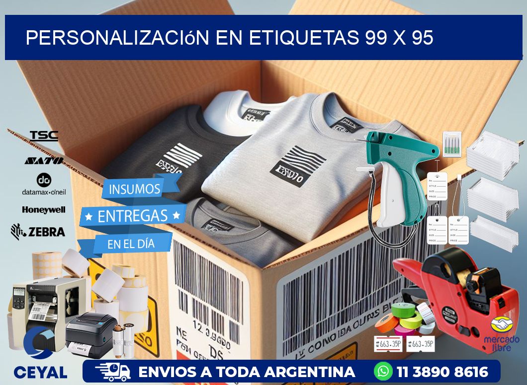 personalización en etiquetas 99 x 95