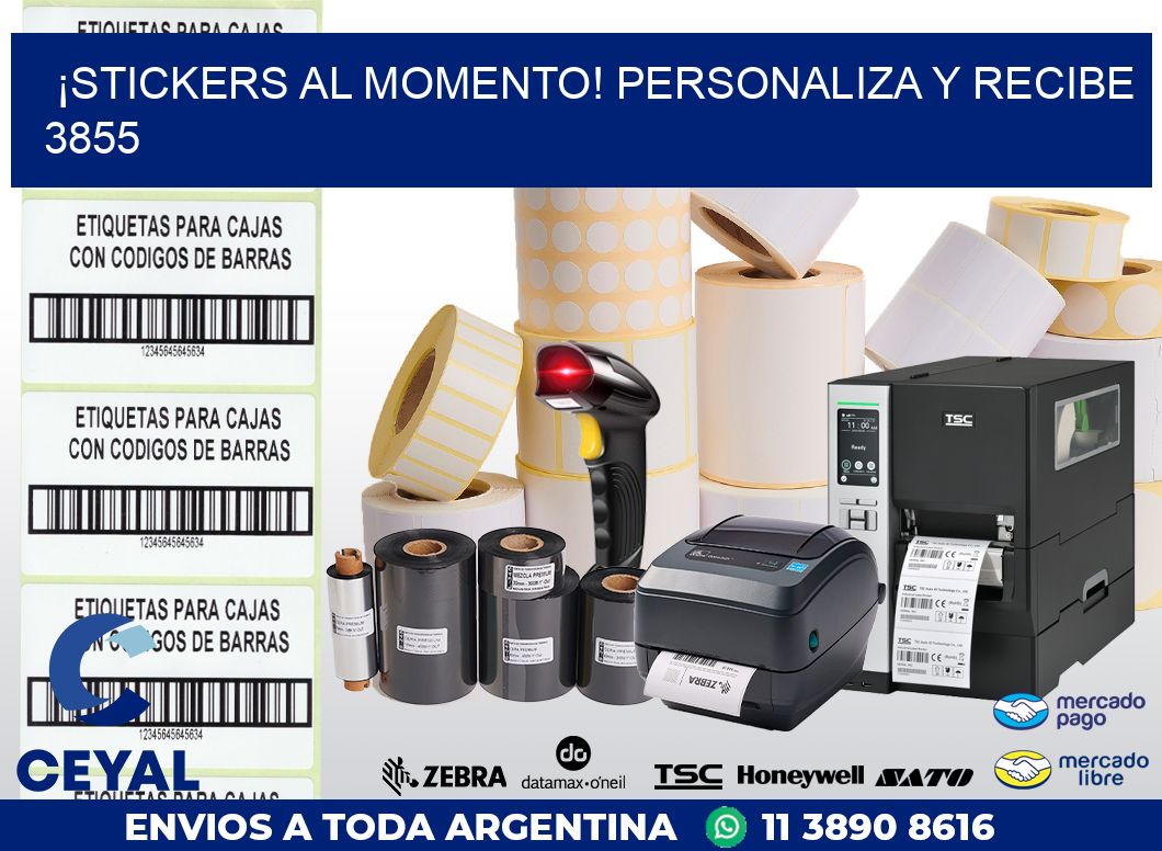 ¡Stickers al Momento! Personaliza y Recibe 3855