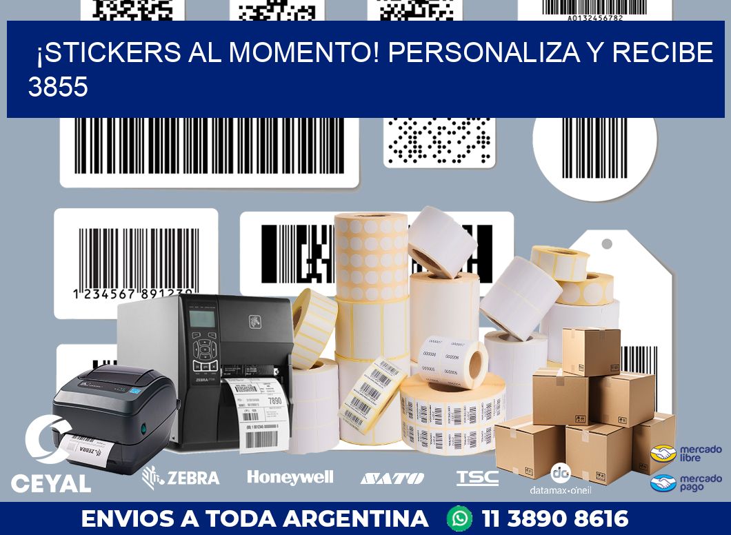 ¡Stickers al Momento! Personaliza y Recibe 3855