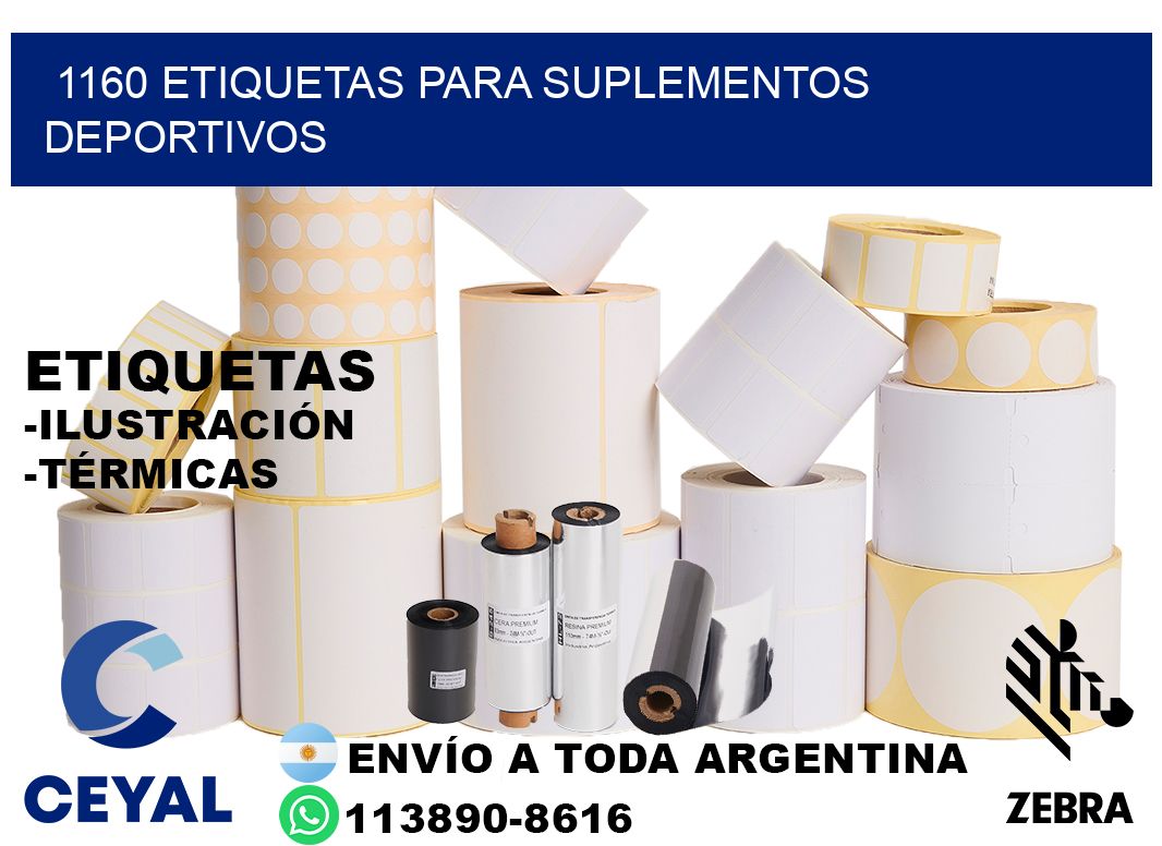 1160 Etiquetas para suplementos deportivos