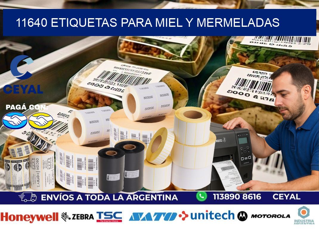 11640 Etiquetas para miel y mermeladas
