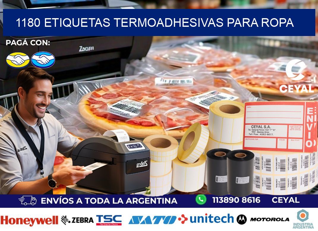 1180 Etiquetas termoadhesivas para ropa