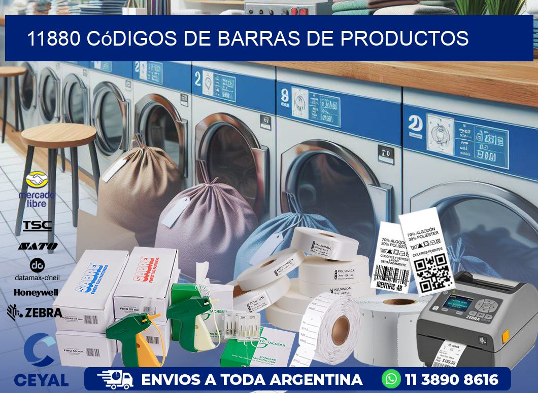 11880 Códigos de barras de productos