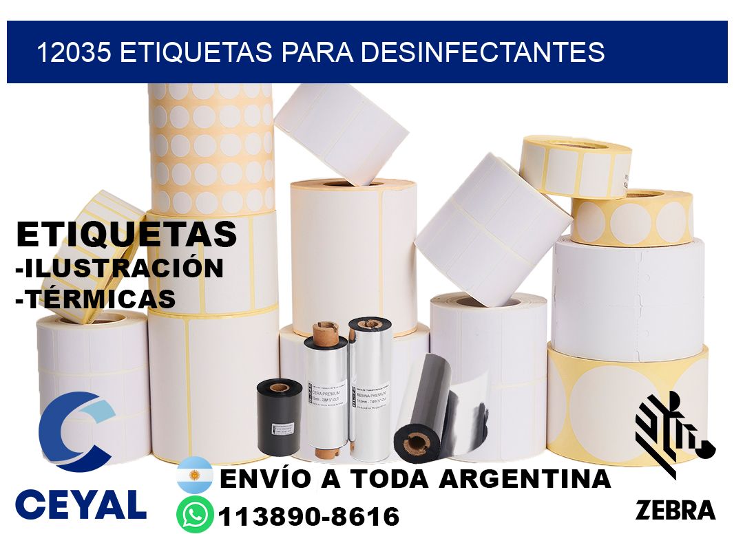 12035 Etiquetas para desinfectantes