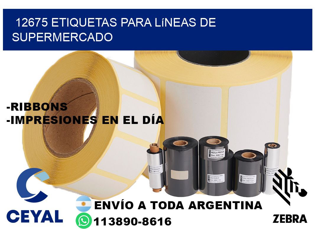 12675 Etiquetas para líneas de supermercado