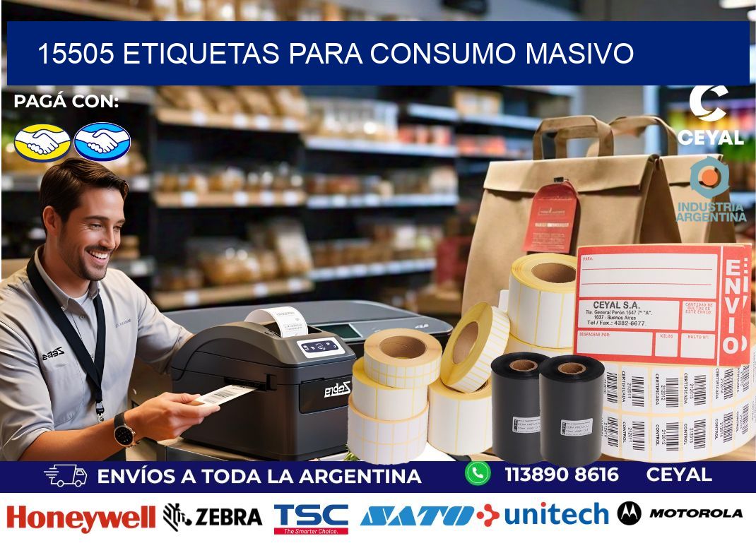 15505 Etiquetas para consumo masivo