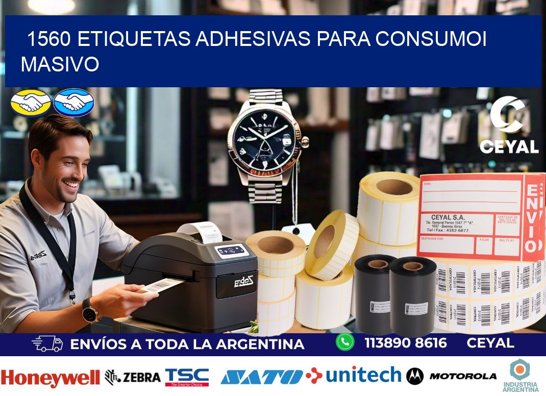 1560 Etiquetas adhesivas para consumoi masivo