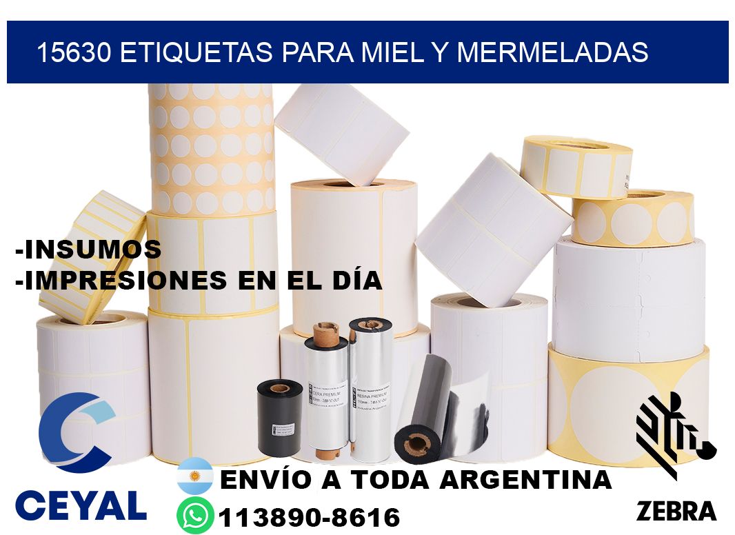 15630 Etiquetas para miel y mermeladas