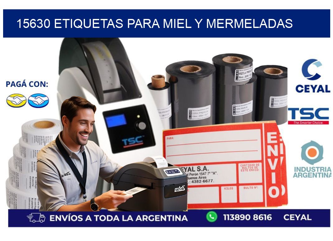 15630 Etiquetas para miel y mermeladas