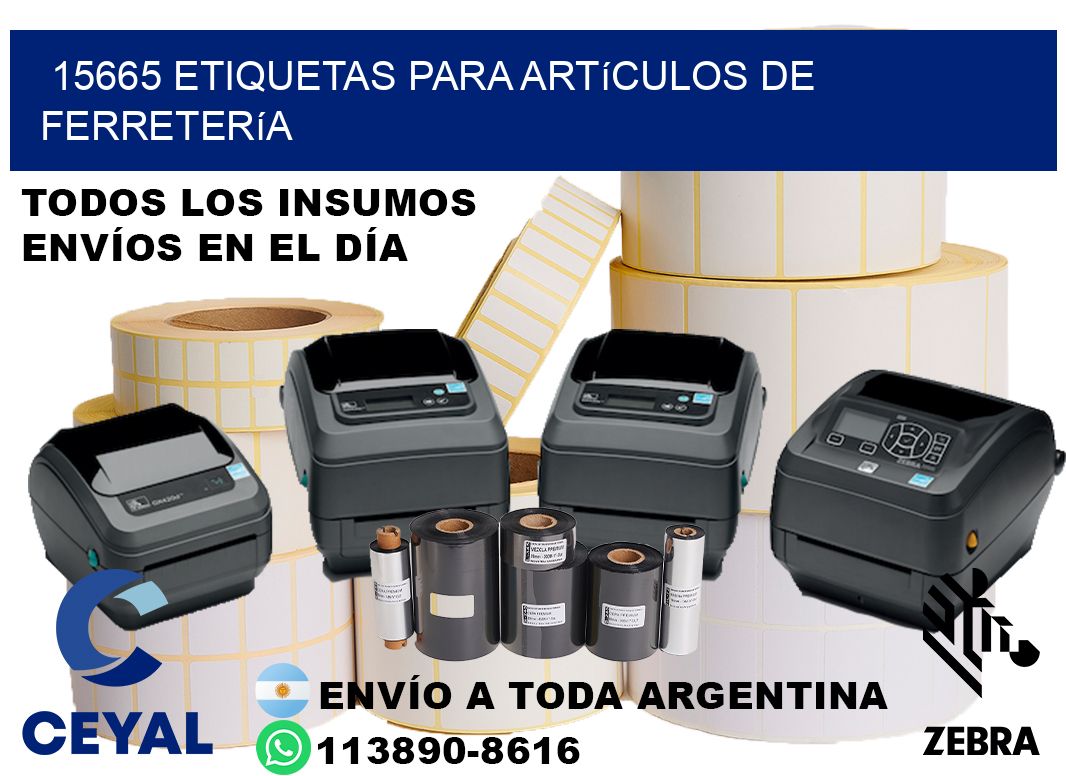15665 Etiquetas para artículos de ferretería