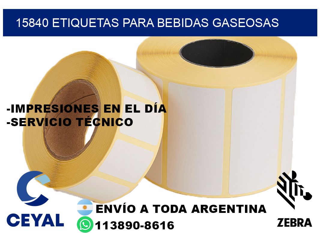 15840 Etiquetas para bebidas gaseosas