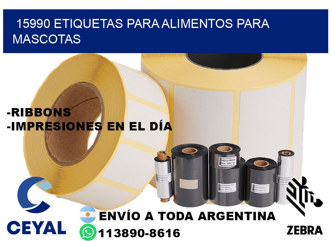 15990 Etiquetas para alimentos para mascotas