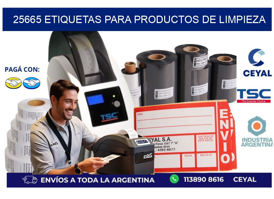 25665 Etiquetas para productos de limpieza
