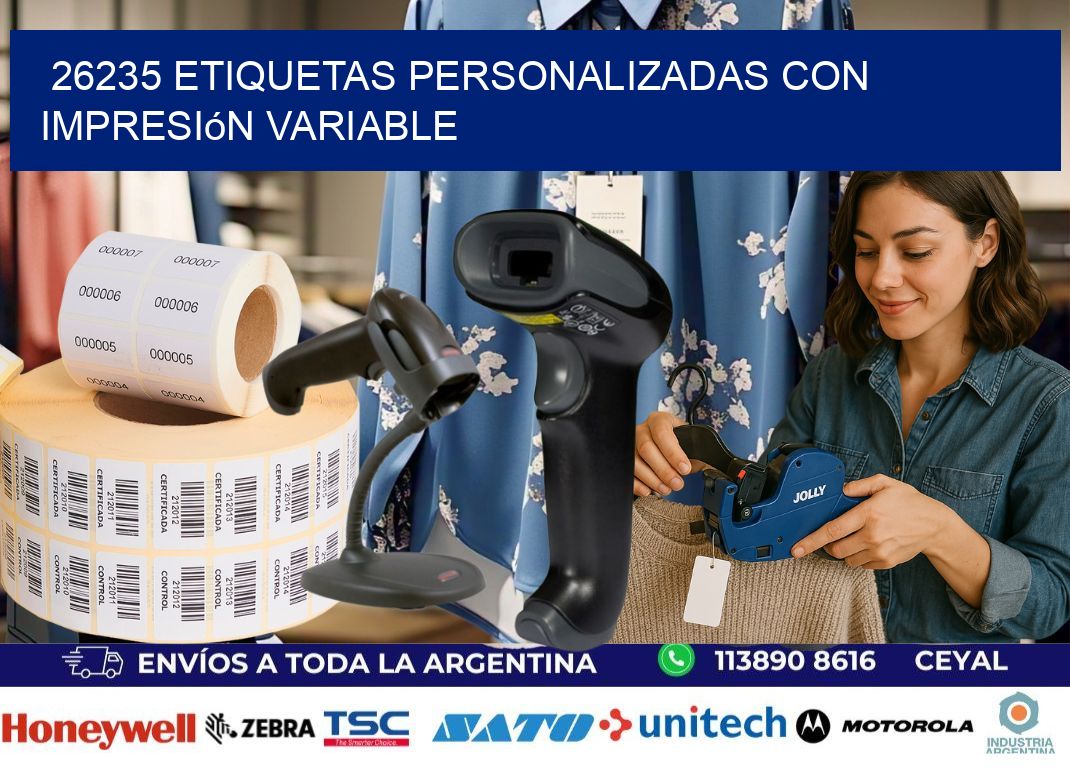 26235 etiquetas personalizadas con impresión variable
