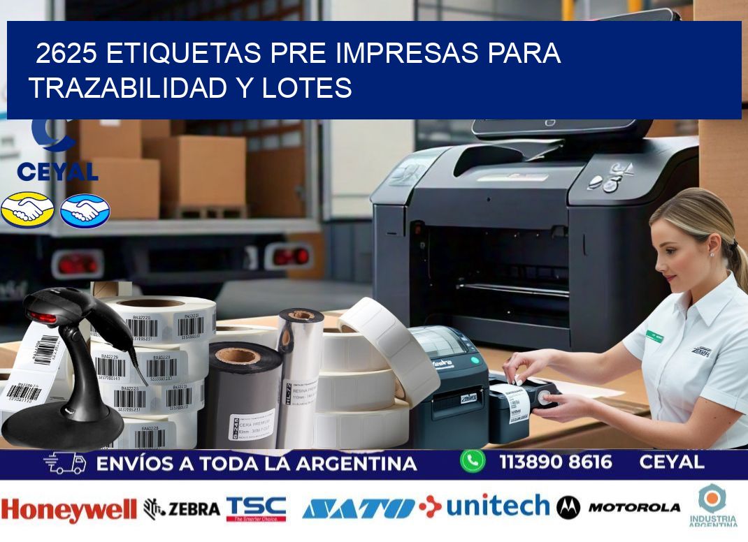 2625 etiquetas pre impresas para trazabilidad y lotes