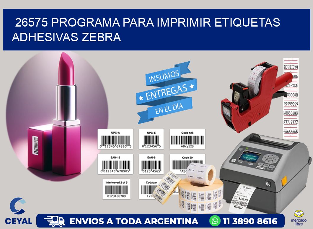 26575 Programa para imprimir etiquetas adhesivas zebra