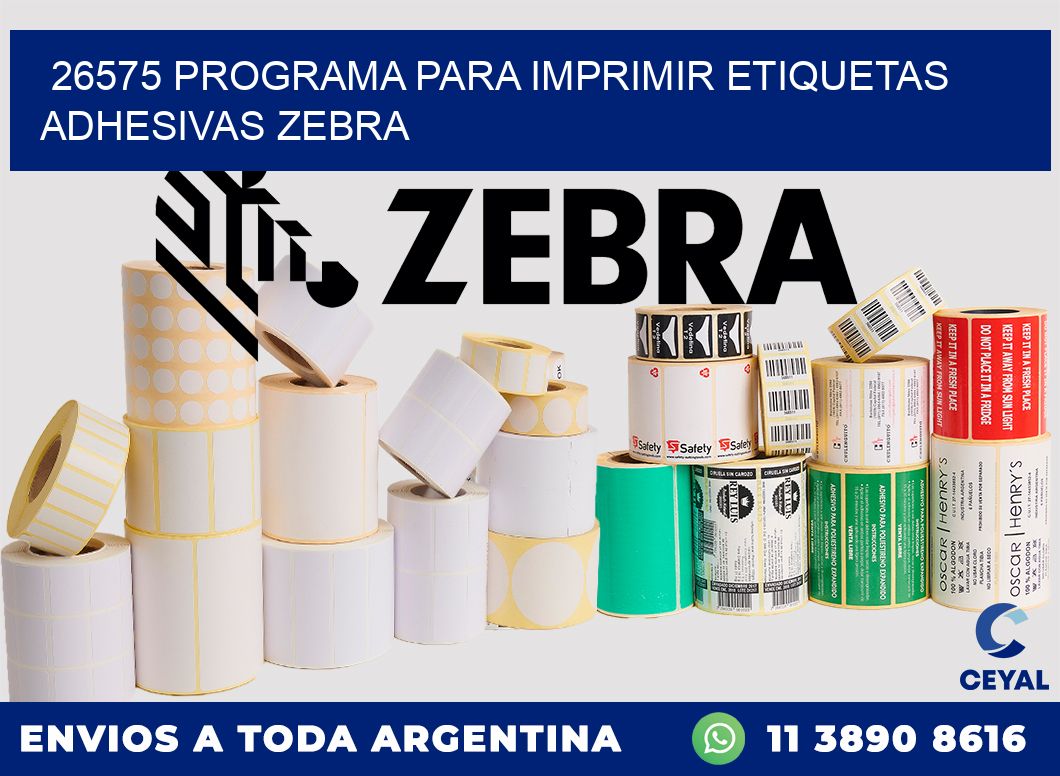 26575 Programa para imprimir etiquetas adhesivas zebra