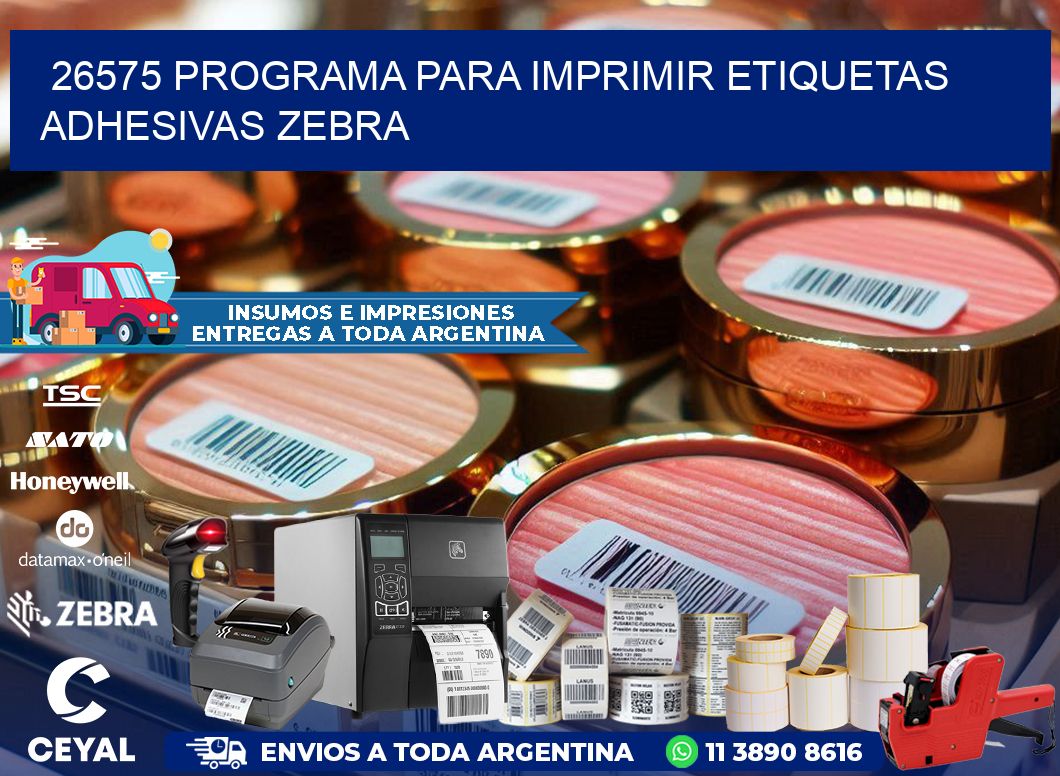 26575 Programa para imprimir etiquetas adhesivas zebra
