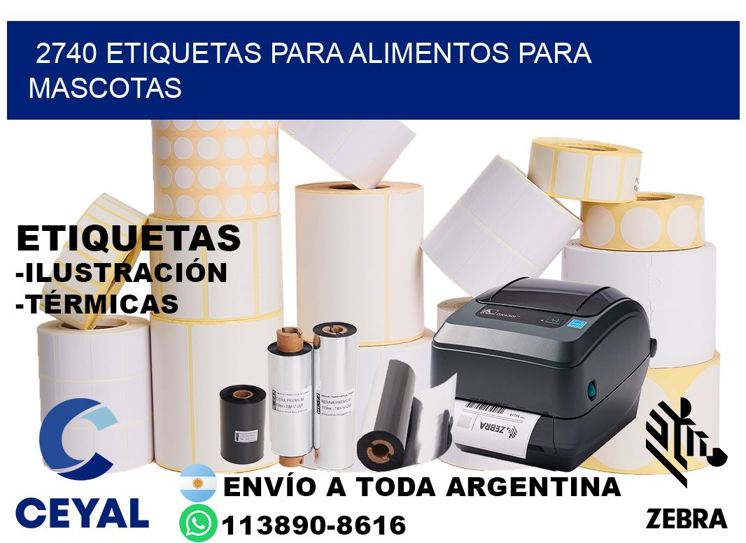 2740 Etiquetas para alimentos para mascotas