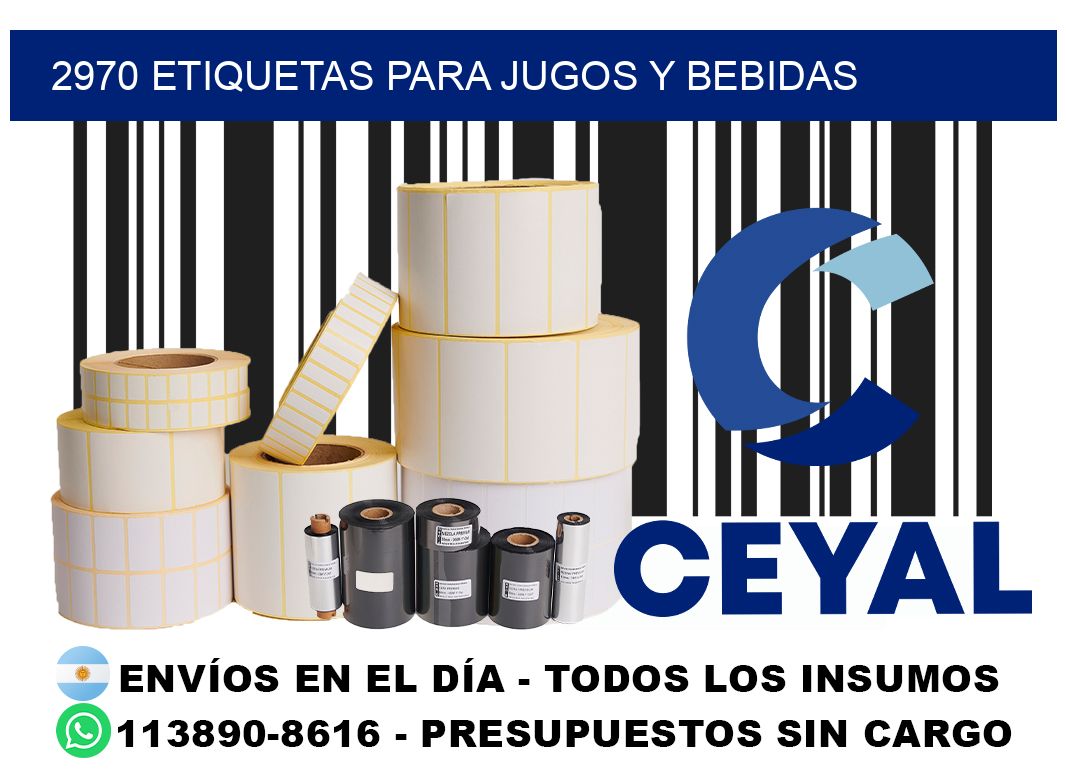 2970 Etiquetas para jugos y bebidas