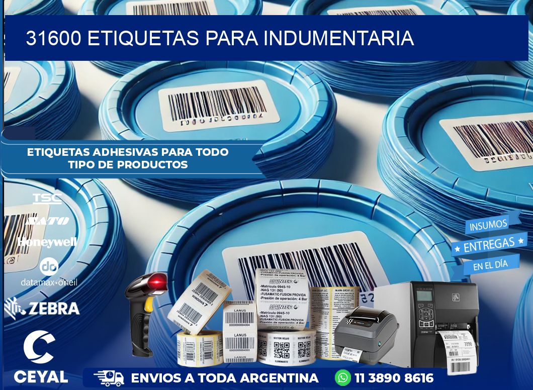 31600 Etiquetas para indumentaria