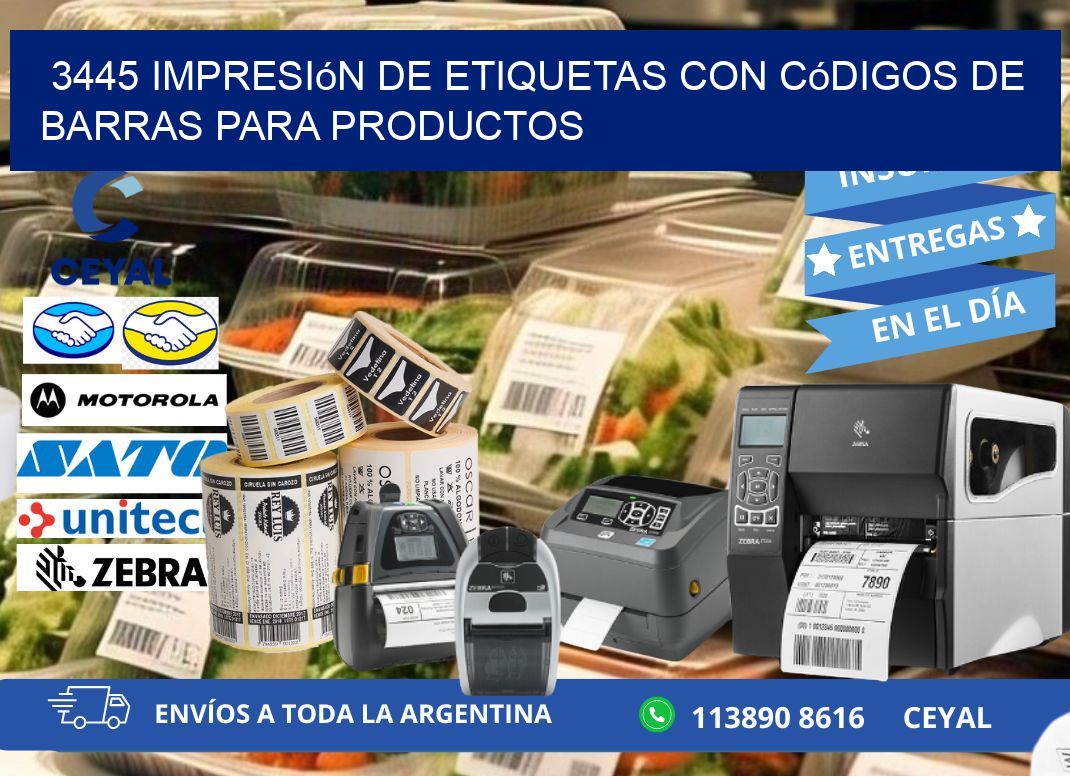 3445 Impresión de etiquetas con códigos de barras para productos