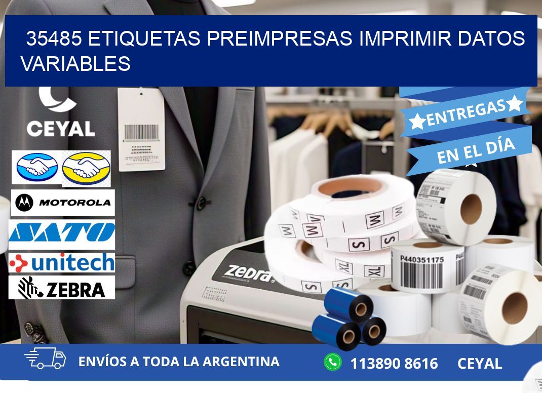 35485 Etiquetas preimpresas imprimir datos variables