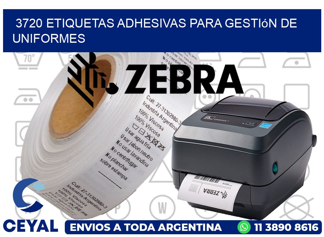 3720 Etiquetas adhesivas para gestión de uniformes