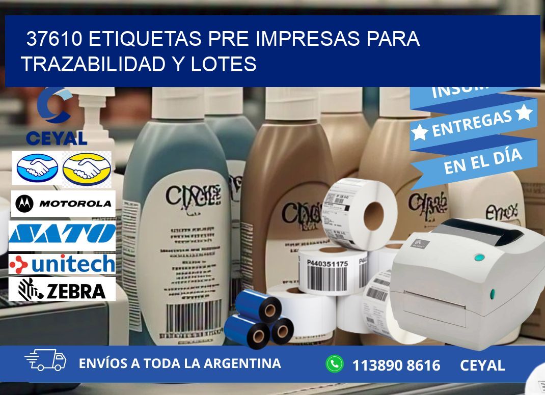 37610 etiquetas pre impresas para trazabilidad y lotes