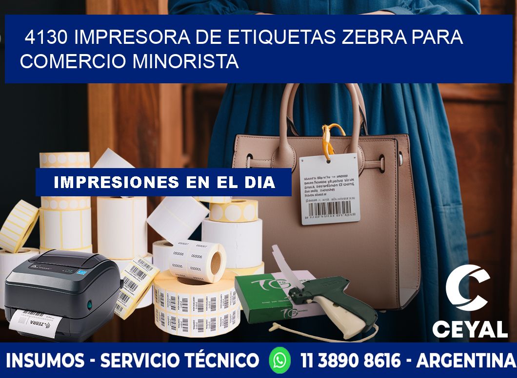 4130 impresora de etiquetas zebra para comercio minorista