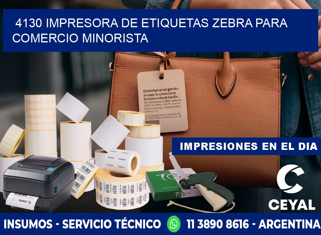 4130 impresora de etiquetas zebra para comercio minorista
