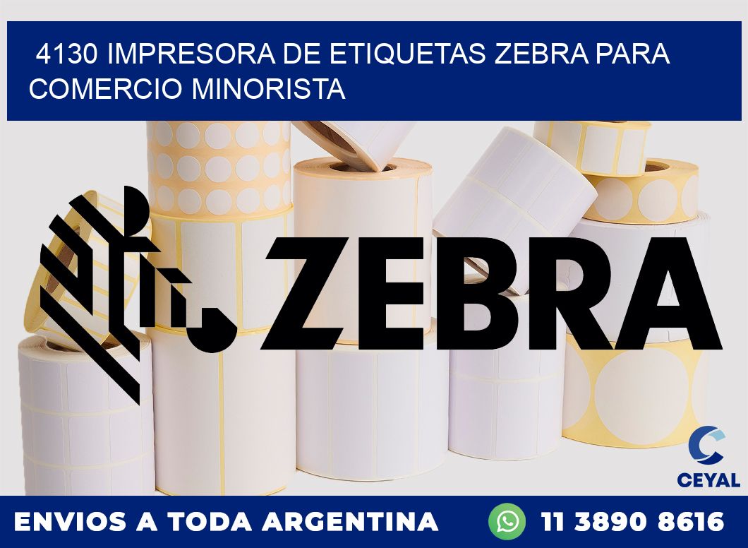4130 impresora de etiquetas zebra para comercio minorista