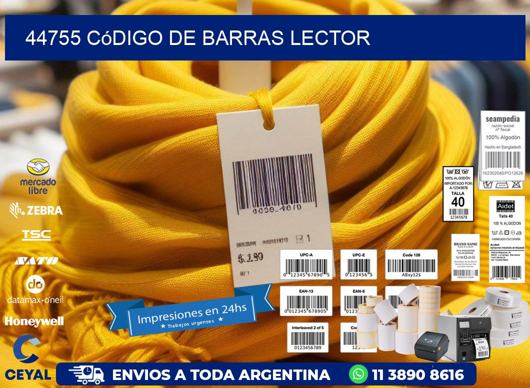 44755 Código de barras lector