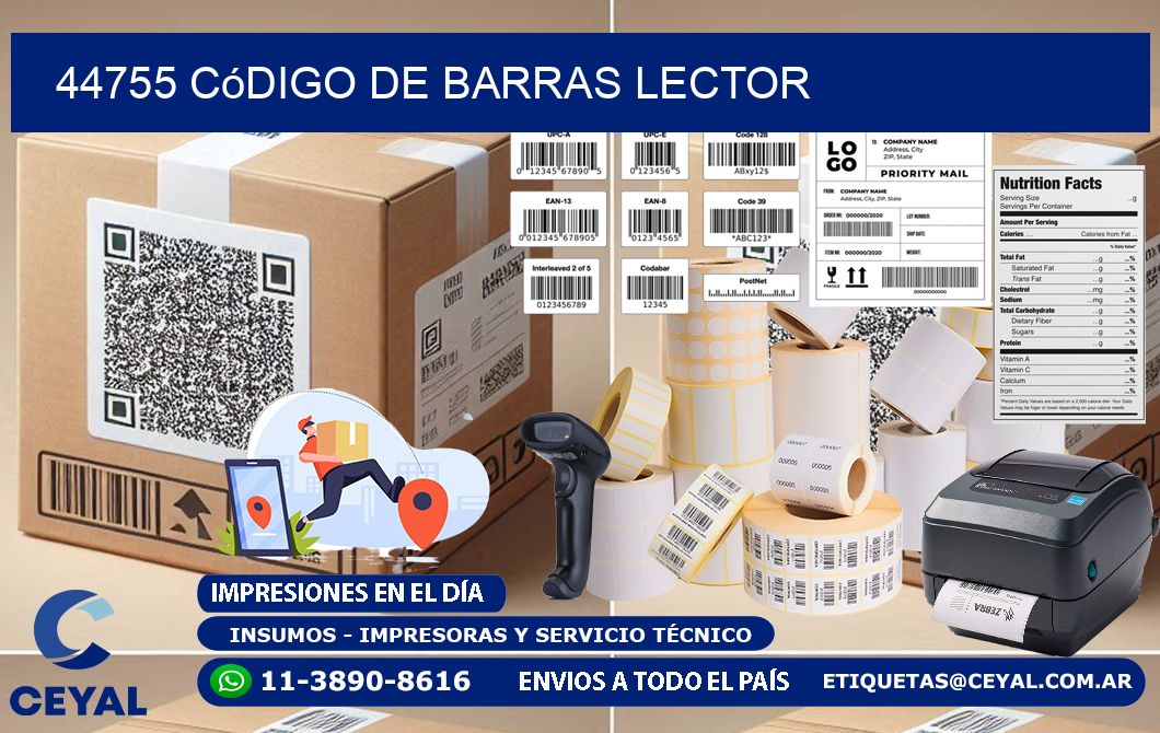 44755 Código de barras lector