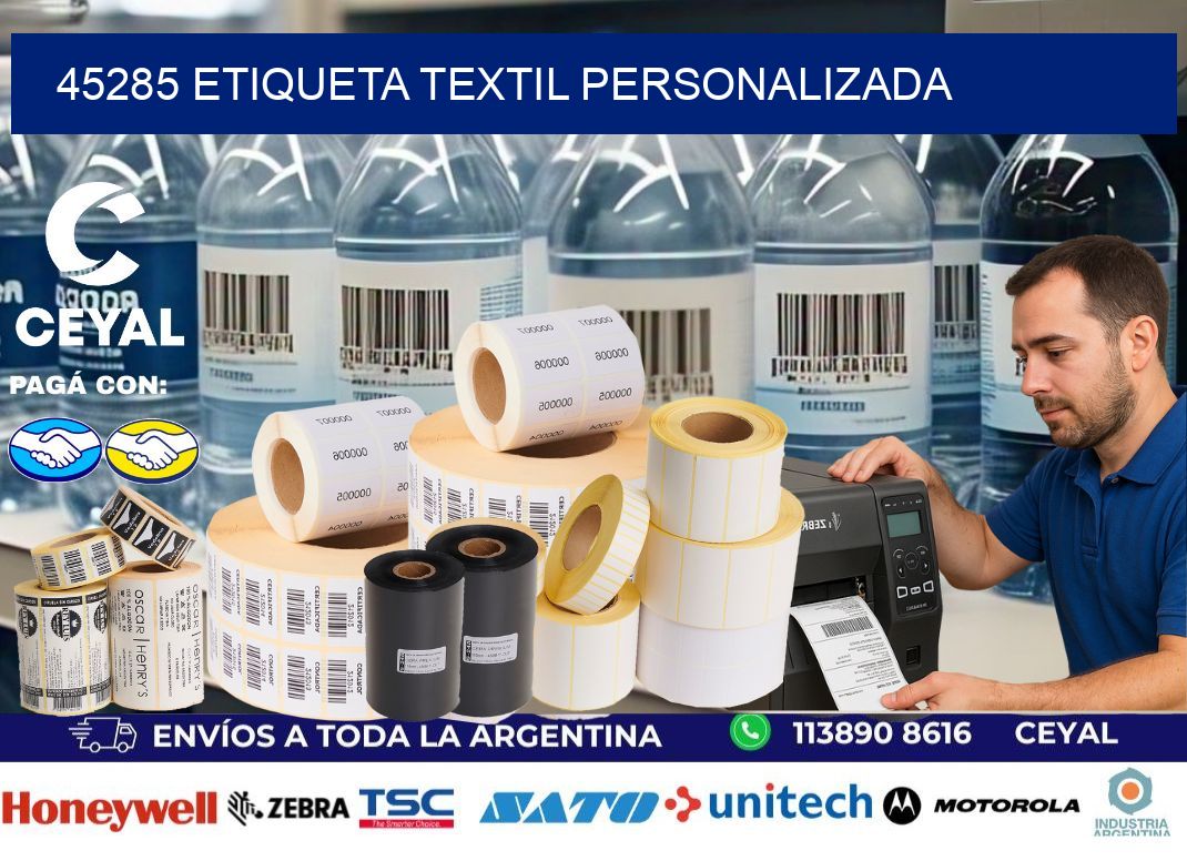 45285 Etiqueta textil personalizada