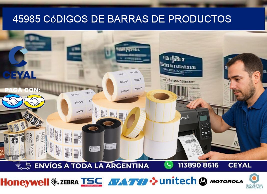 45985 Códigos de barras de productos
