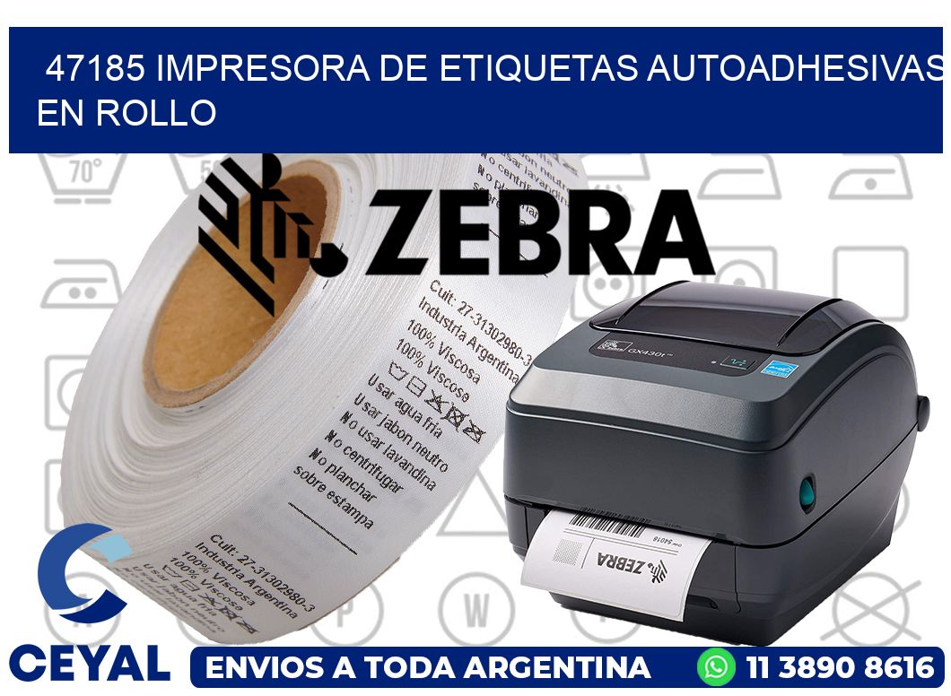 47185 impresora de etiquetas autoadhesivas en rollo