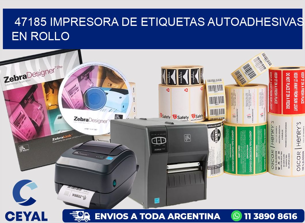 47185 impresora de etiquetas autoadhesivas en rollo