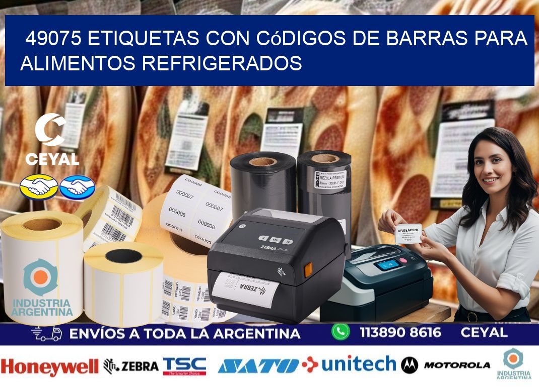 49075 Etiquetas con códigos de barras para alimentos refrigerados