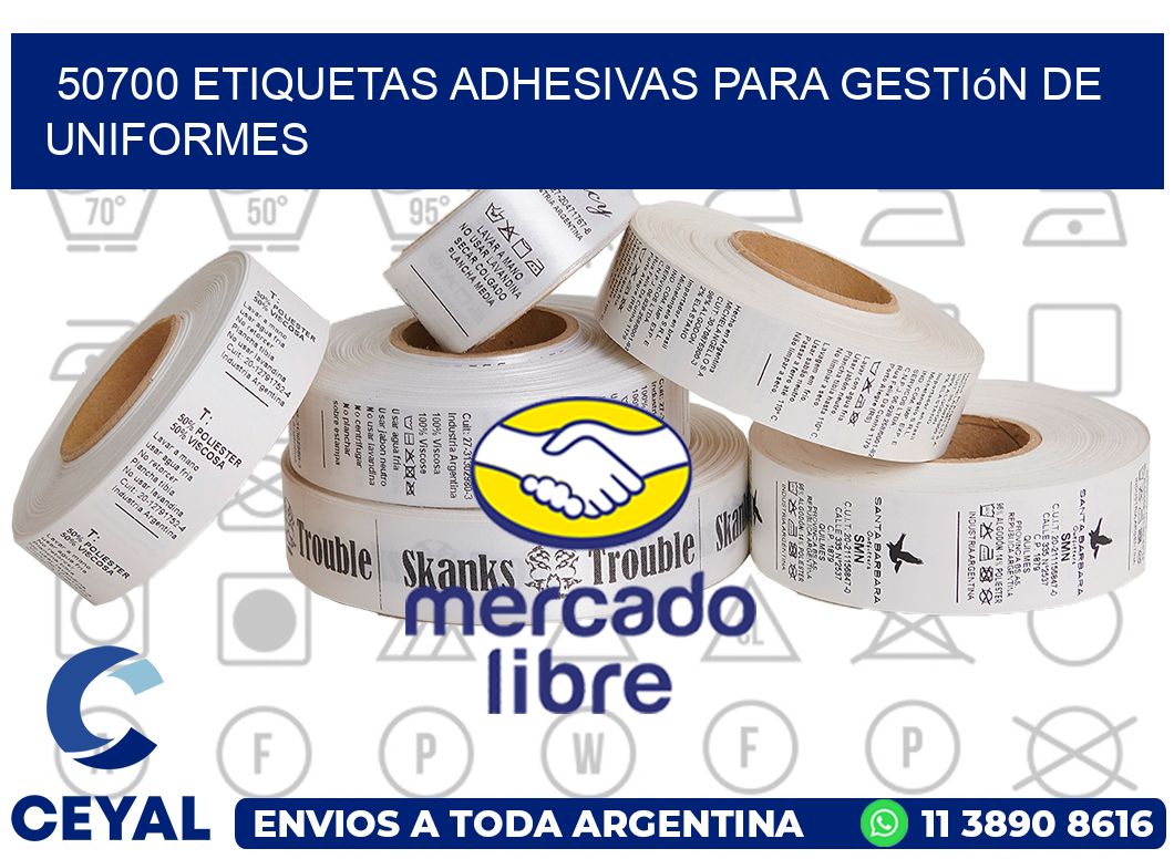 50700 Etiquetas adhesivas para gestión de uniformes
