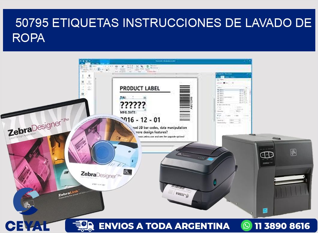 50795 etiquetas instrucciones de lavado de ropa
