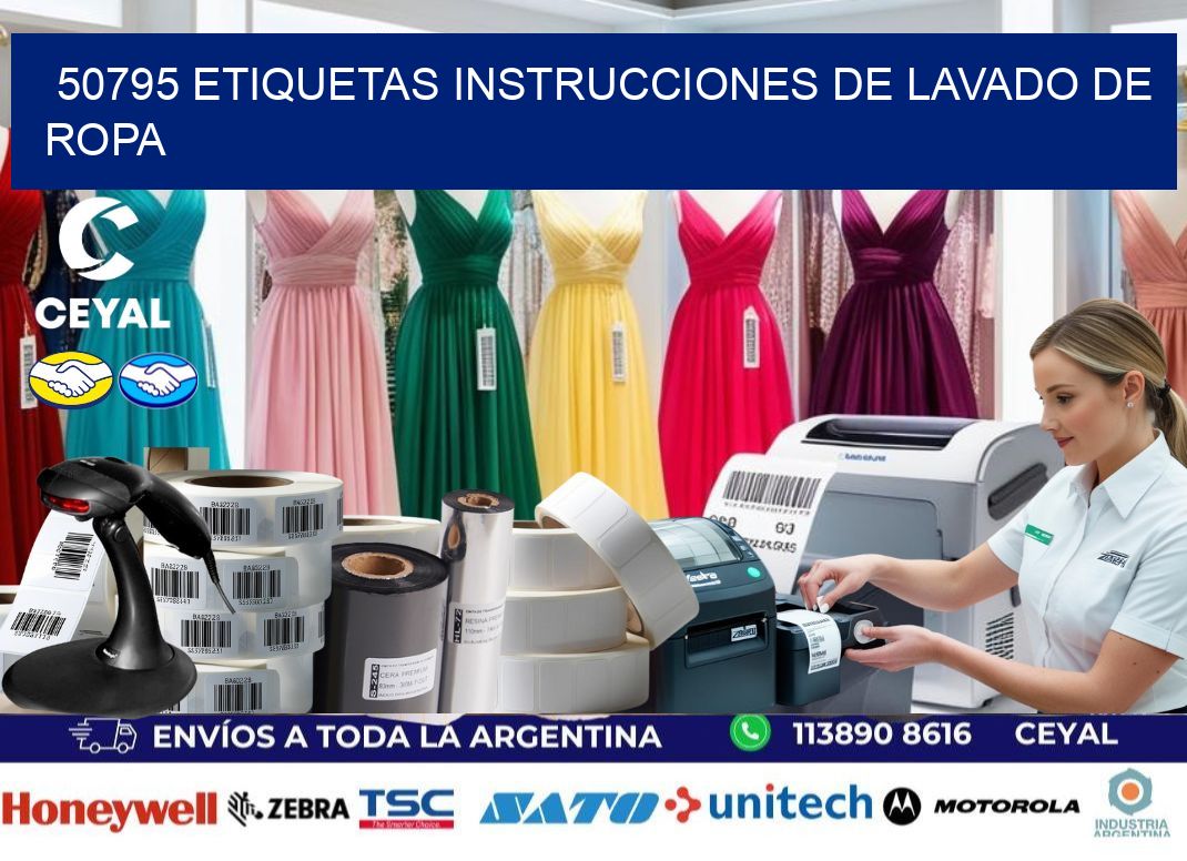 50795 etiquetas instrucciones de lavado de ropa