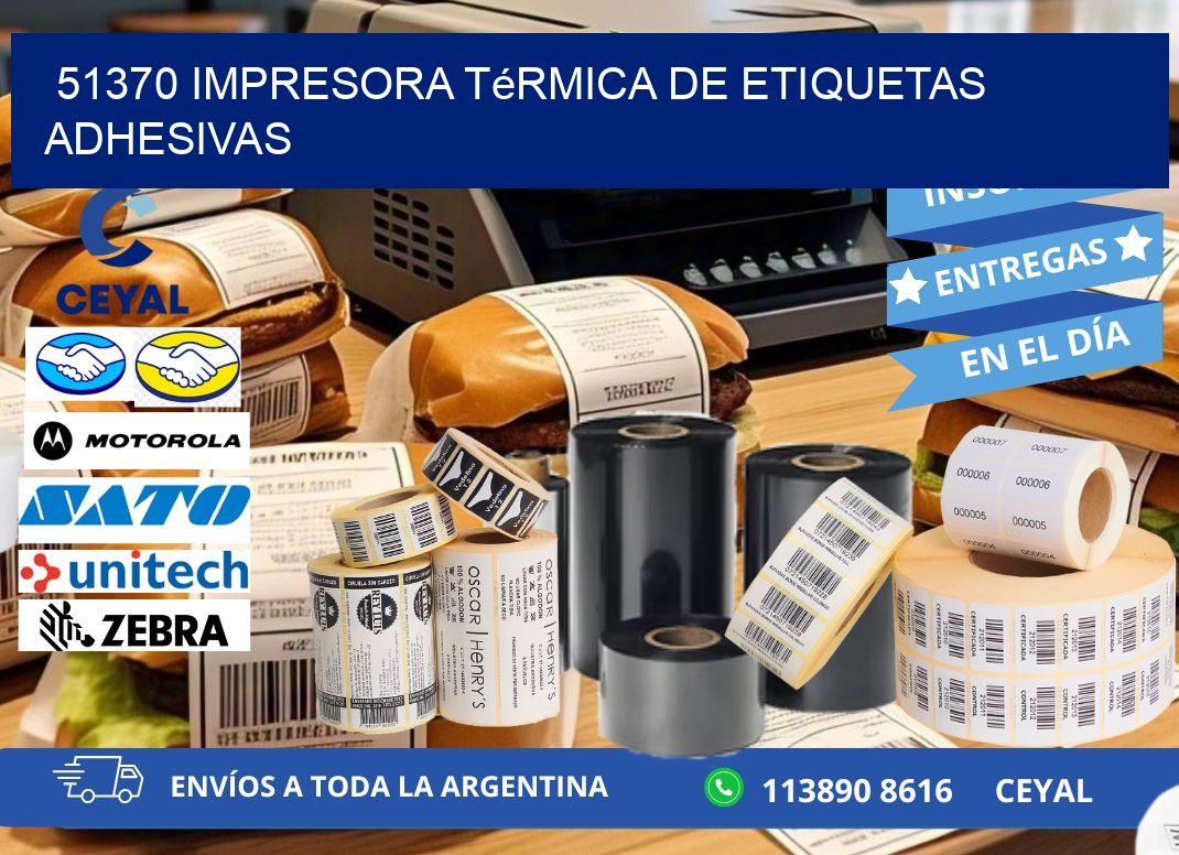 51370 Impresora térmica de etiquetas adhesivas