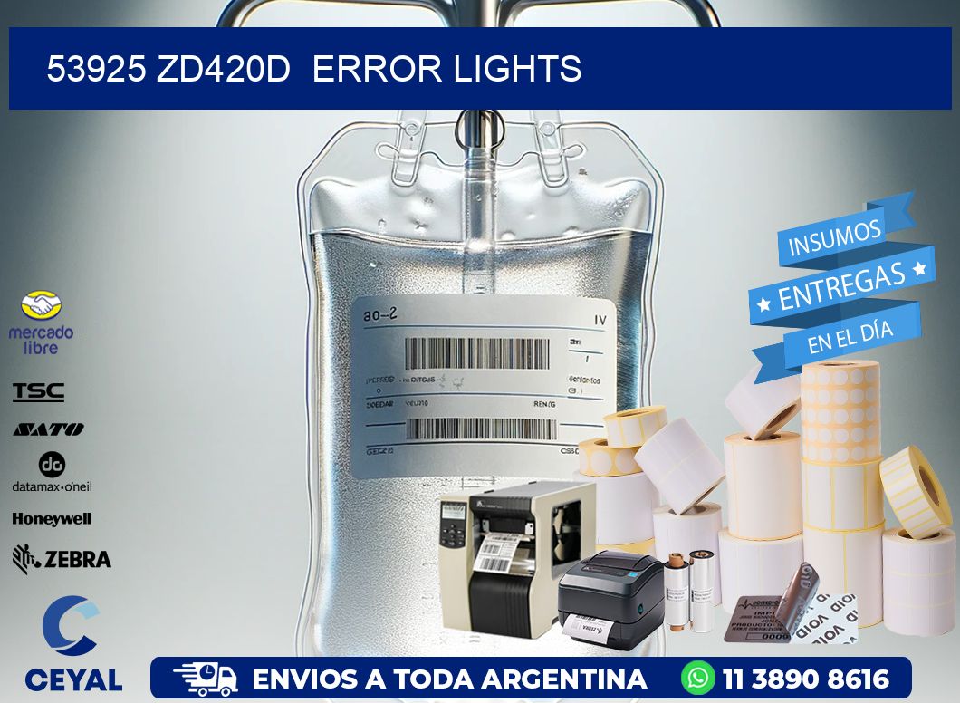 53925 ZD420d  error lights